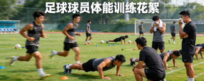 足球球员训练场体能训练花絮图